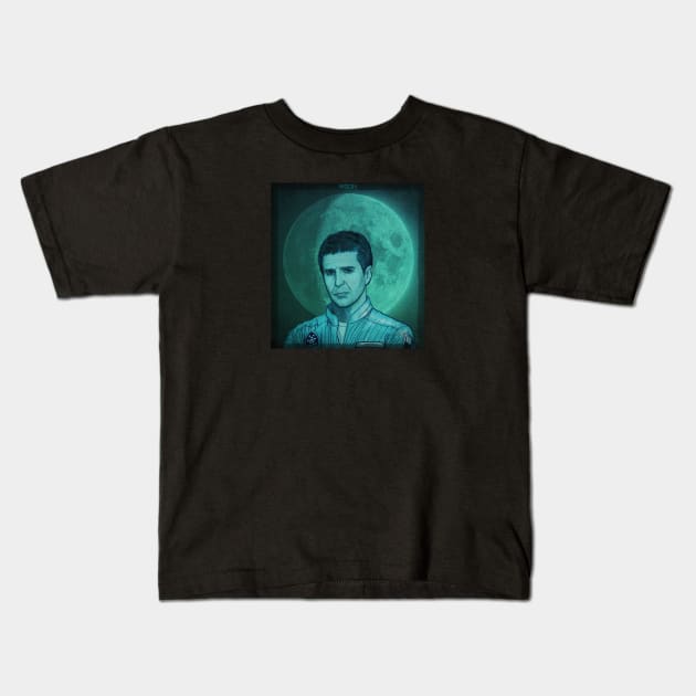 DUNCAN JONES MOON Kids T-Shirt by HalHefner